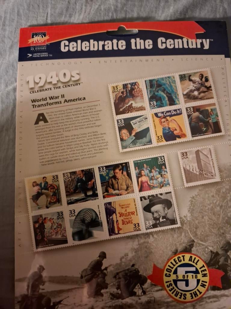 Celebrate the Century, Ophalen of Verzenden, Postfris, Noord-Amerika