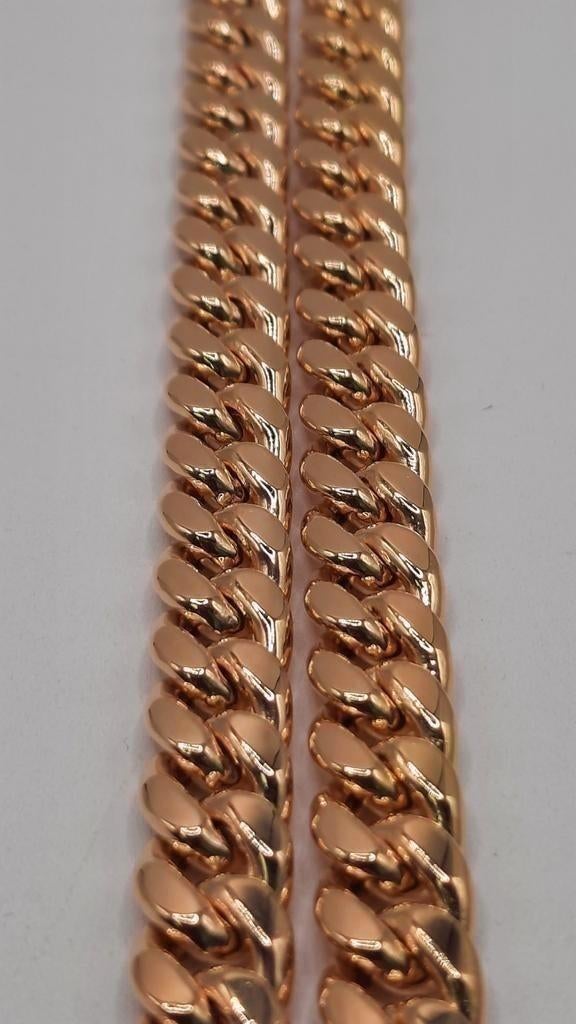 gouden coban link ketting 14kt, Www.bredajuwelier.nl, Nieuw, Ophalen of Verzenden, Www.bredajuwelier.nl