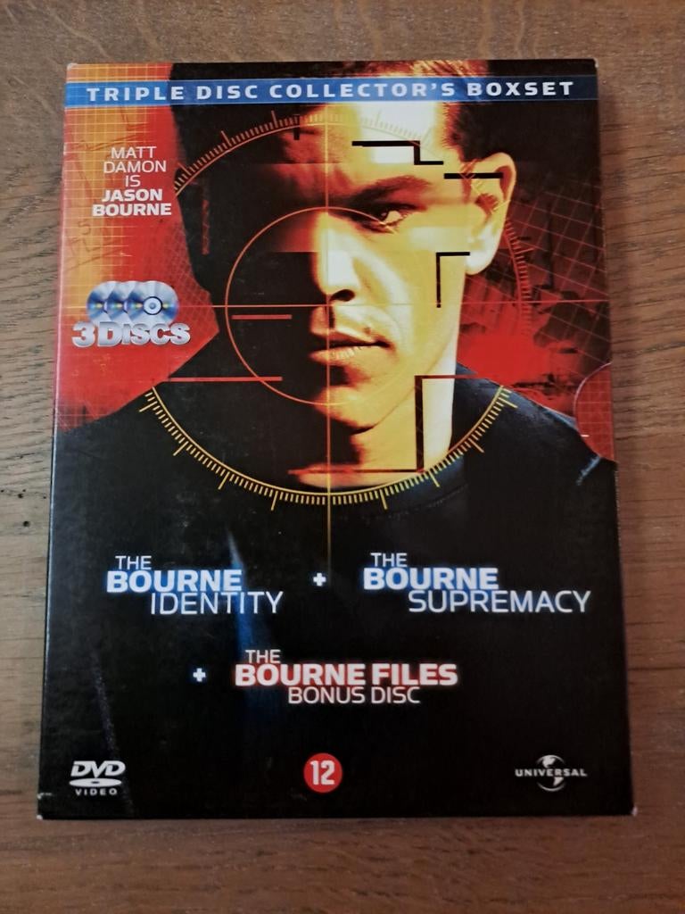 3dvd - Bourne Trilogie, boxset, Matt Demon als Jason Borne, Boxset, Actie, Ophalen of Verzenden, Zo goed als nieuw