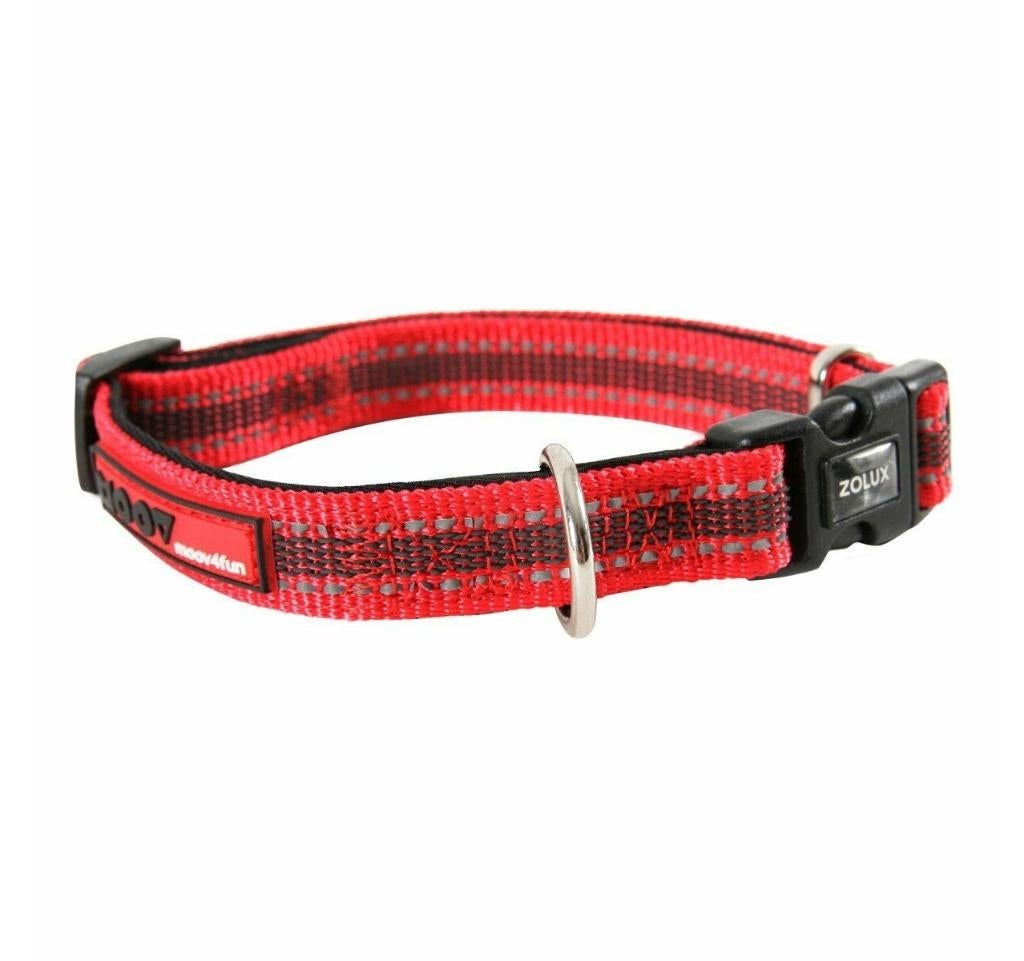ZOLUX Moov Nylon Halsband Rood Nekomtrek 36-47 cm KOOPJE!!!, Ophalen of Verzenden, Nieuw