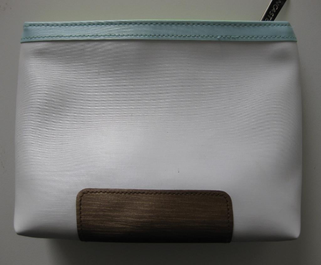 Lancaster Toilettas wit met gekleurde biezen 20 x 15 x 5 cm, Sieraden, Tassen en Uiterlijk, Toilettassen, Ophalen of Verzenden