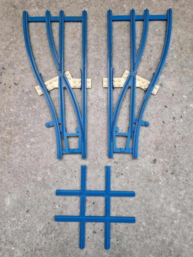 Lego 2x treinwissels 4,5v + kruispunt, Ophalen of Verzenden, Gebruikt, Lego