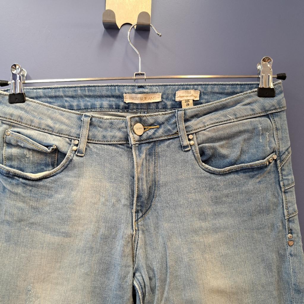 Fracomina Tina shape up skinny jeans + pareltjes 29 S 42893, Fracomina, Blauw, ., Ophalen of Verzenden