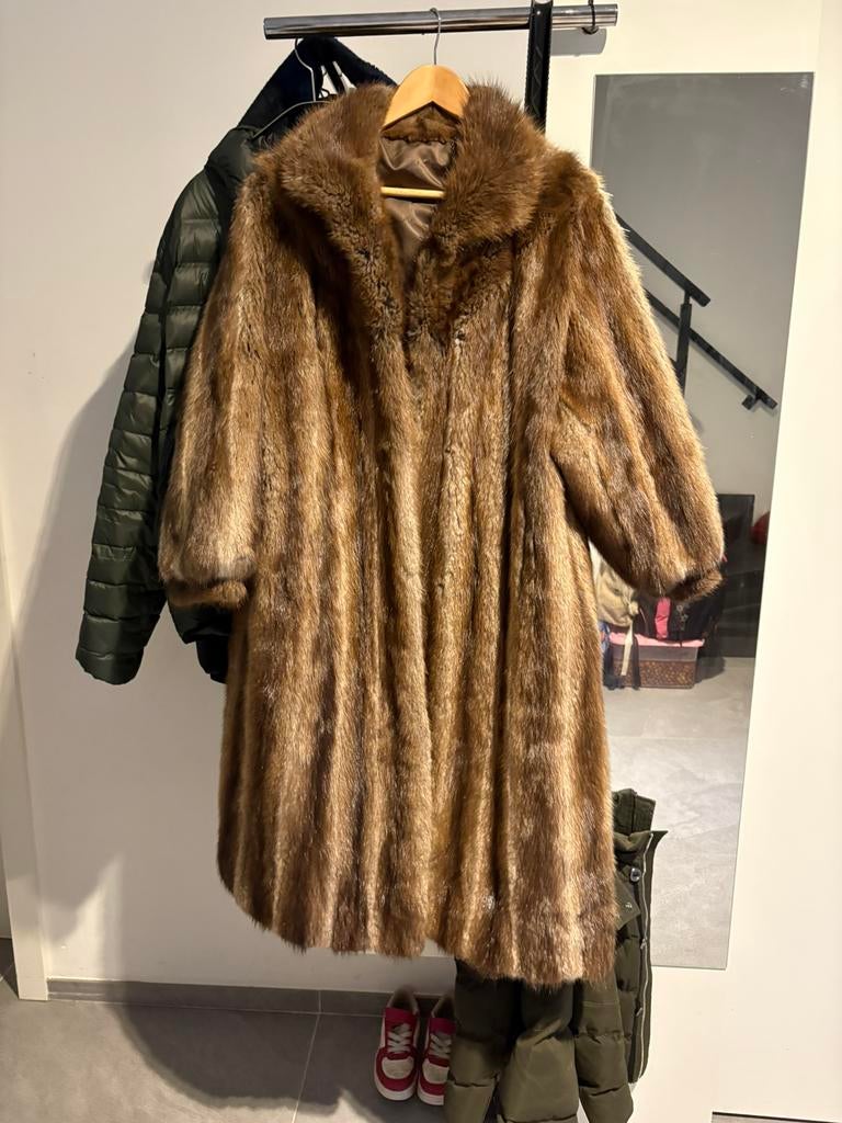 Nerts bontjas onesize, Kleding | Dames, Jassen | Winter, Ophalen of Verzenden, Zo goed als nieuw, Bruin