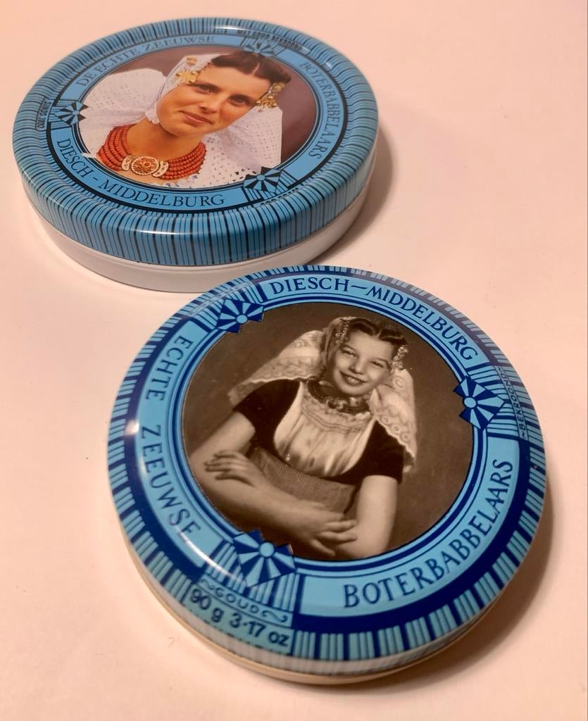 Vintage Blikken Diesch Middelburg Zeeuwse Boterbabbelaars, Ophalen of Verzenden, Gebruikt, Overige, Overige merken