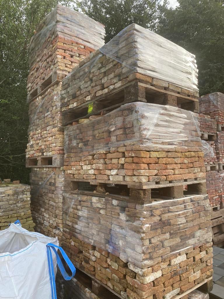 7.250 antieke handvorm ijsselstenen mooi genuanceerd 70M2 +, Ophalen of Verzenden, Gebruikt, Bakstenen