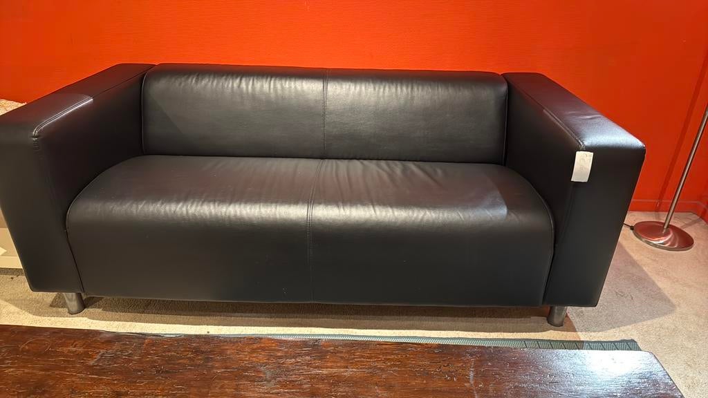 Mooie leren 2,5 zitsbank, Huis en Inrichting, Banken | Bankstellen, Gebruikt, Rechte bank, Tweepersoons, 150 tot 200 cm, 75 tot 100 cm