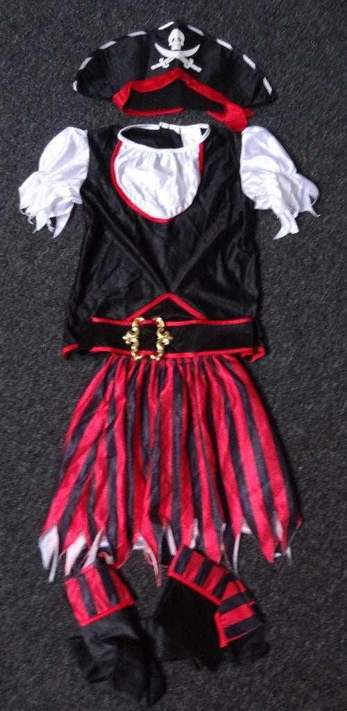 Piraten verkleedkleren voor meisje 7 - 9 jaar, Ophalen of Verzenden, Zo goed als nieuw, Meisje