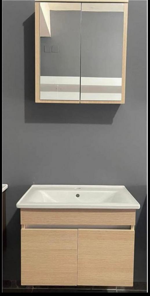 Badkamermeubel met wasbak en kraan - 65 of 80 cm, Nieuw, Minder dan 100 cm, Wastafelkast, 25 tot 50 cm