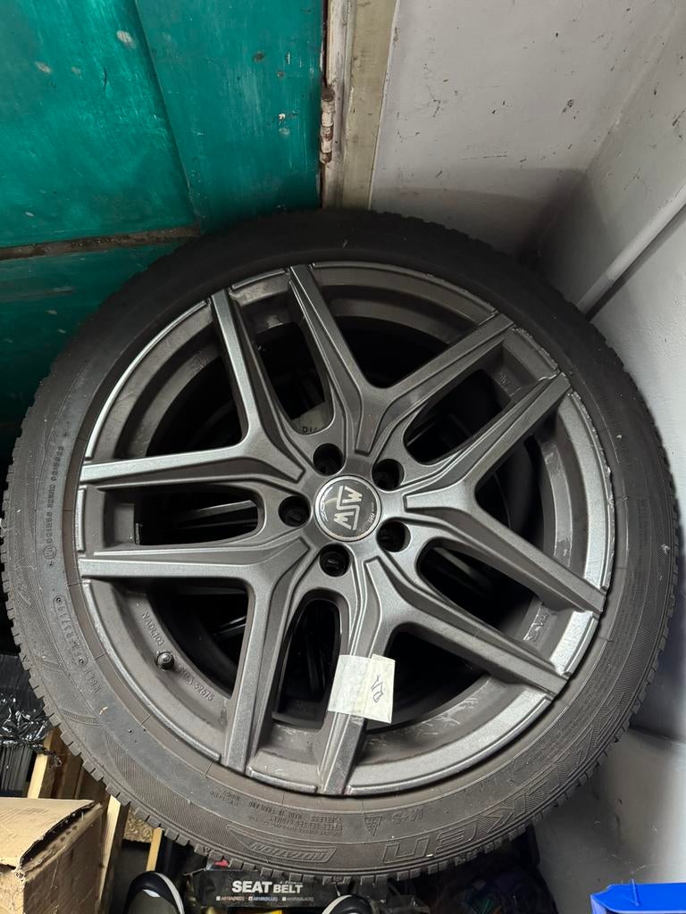 OZ MSW40 met Falken winterbanden – 9J ET21 – 5x112 245-45-19, Auto-onderdelen, Banden en Velgen, Winterbanden, Personenwagen, Ophalen