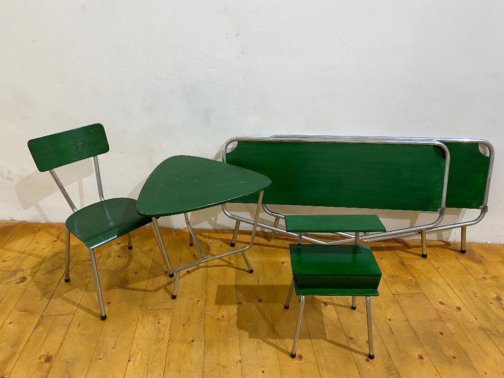 slaapkamerset Wim Rietveld, Ophalen, Gebruikt, Tweepersoons, Gispen chroom jaren 60/70