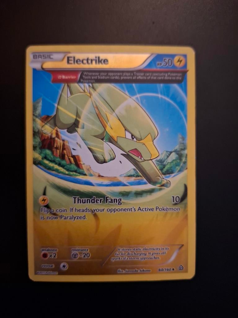 Electrike #60 - Primal Clash Pokemon Kaart, Ophalen of Verzenden, Gebruikt, Losse kaart