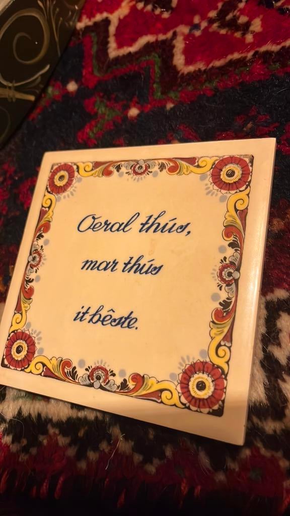 Friese spreuk tegel, Ophalen of Verzenden, Zo goed als nieuw