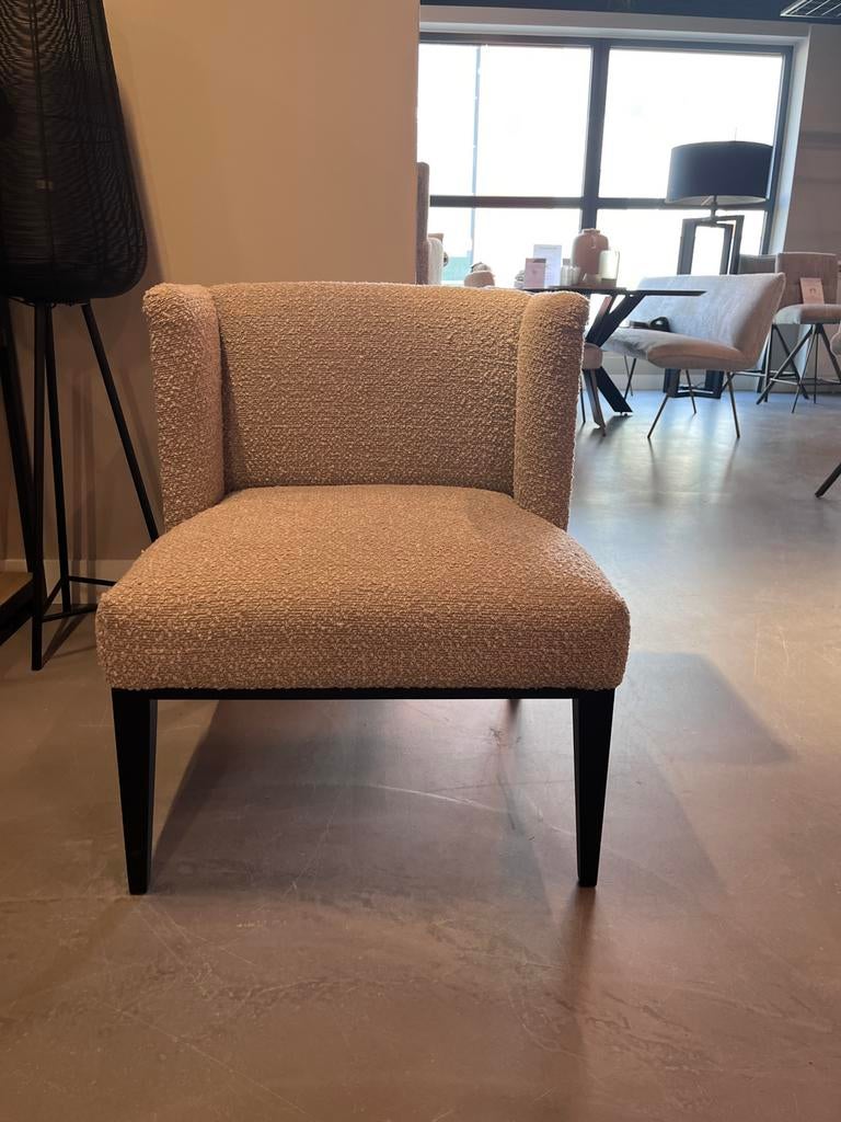 Keijser&Co fauteuil crosby - met oren - stof: lamby, Huis en Inrichting, Stoelen, Ophalen, Gebruikt, Overige kleuren, Eén