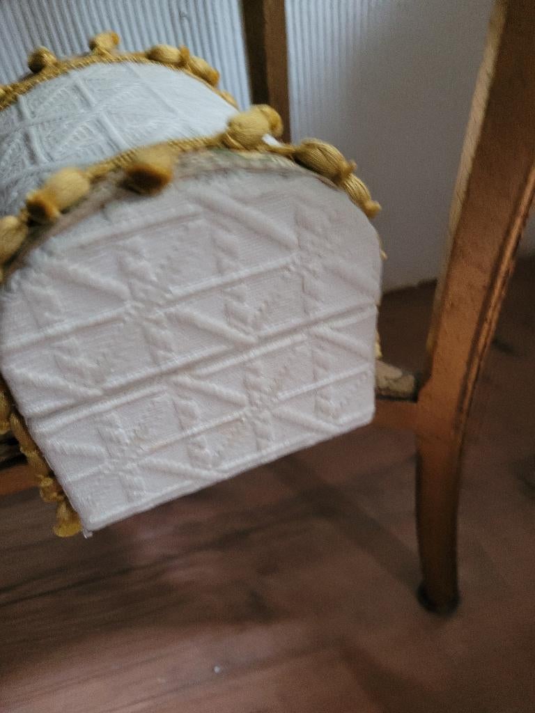 Oud Frans stoffen doosje, Antiek en Kunst, Curiosa en Brocante, Ophalen of Verzenden