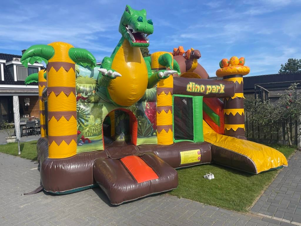 Dino Multiplay springkussen met glijbaan te huur, Ophalen, Overige