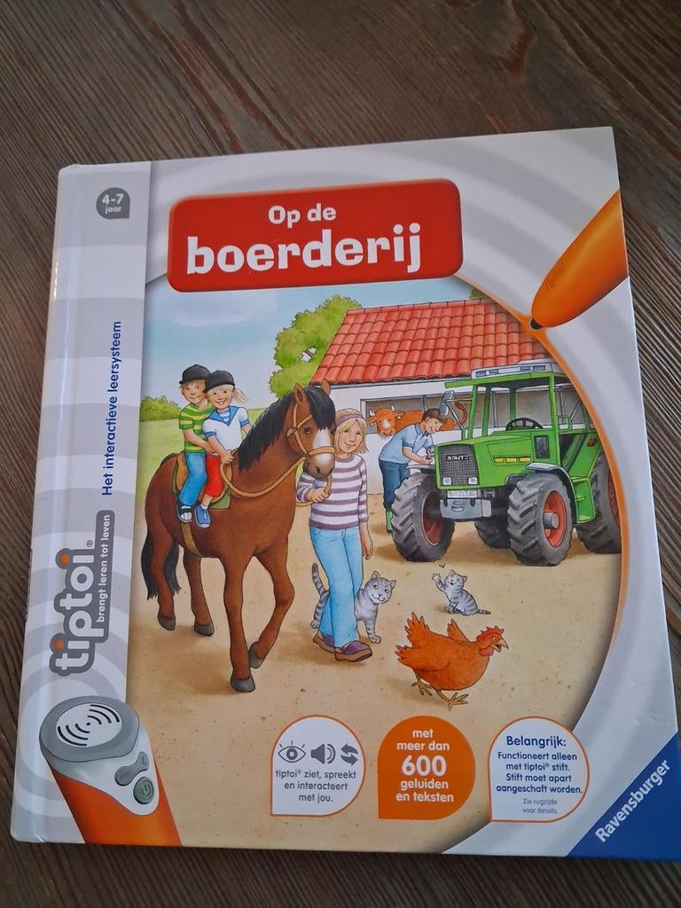 Tiptoi 'Op de boerderij' - Interactief leerboek, Ophalen of Verzenden, Zo goed als nieuw, Taal en Lezen, Met geluid