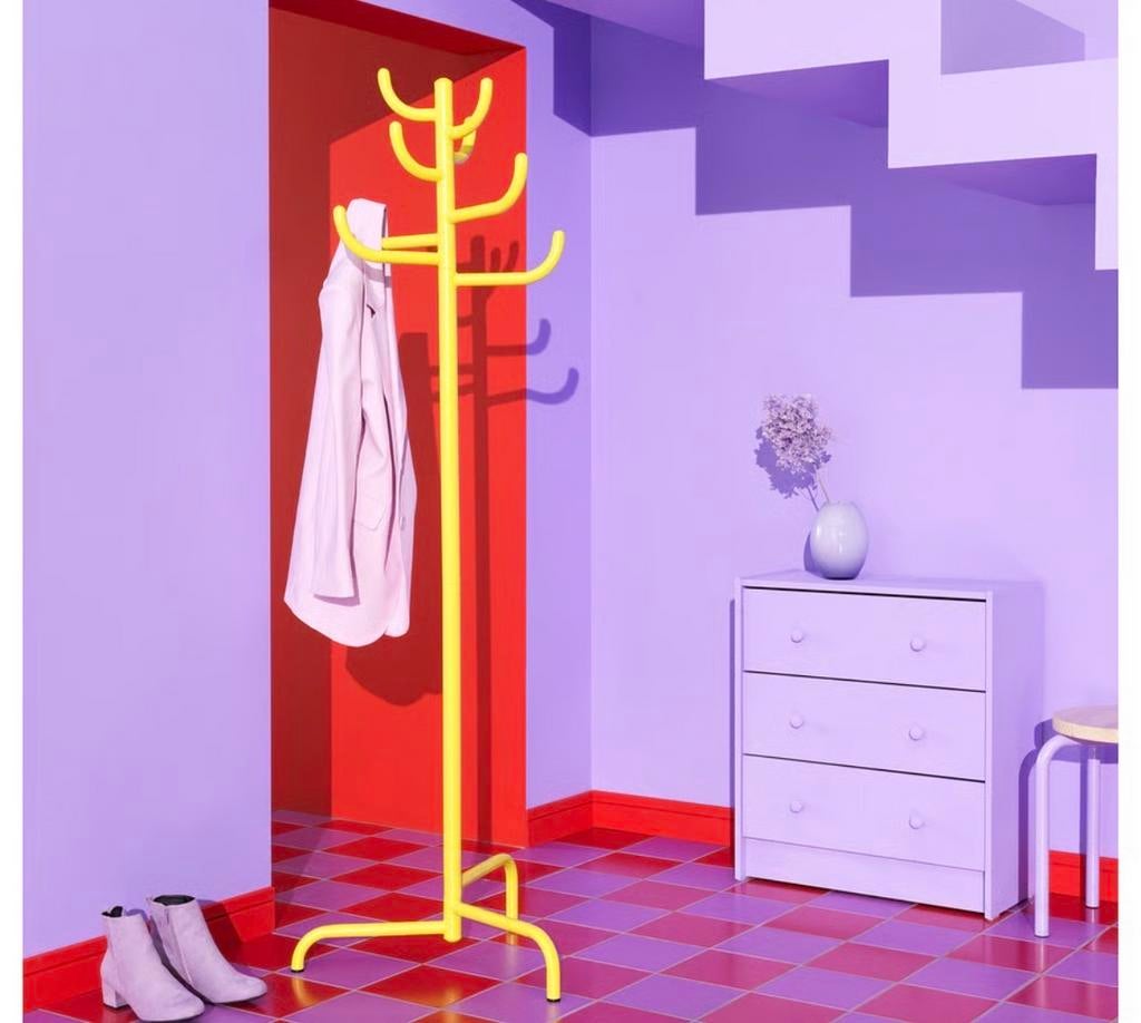 IKEA PS 2014 Kapstok Geel - Rutger Andersson Design, Huis en Inrichting, Ophalen, Zo goed als nieuw, Metaal, Staande kapstok