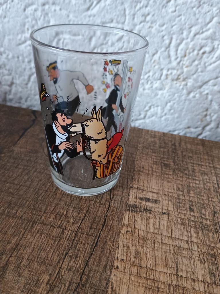 Oud Kuifje glas - Kapitein Haddock, Ophalen of Verzenden, Kuifje