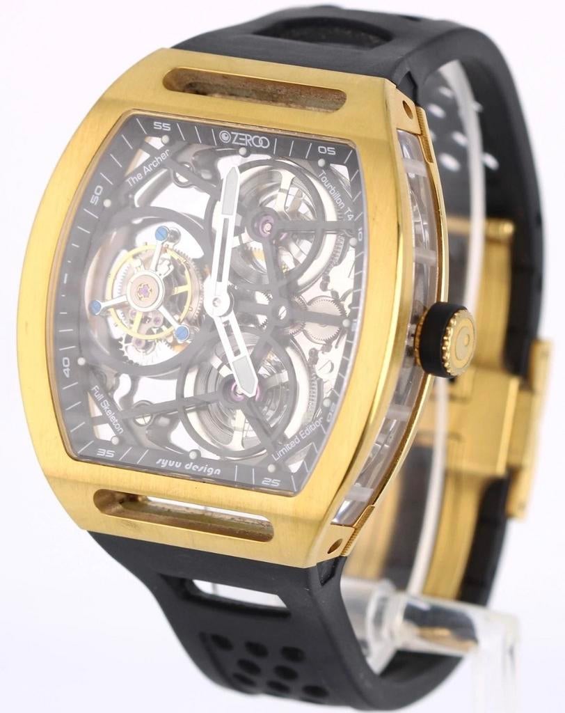 Goud Skeleton tourbillion horloge /inruil ROG Xbox iPhone 17, Overige merken, Staal, Polshorloge, Kunststof