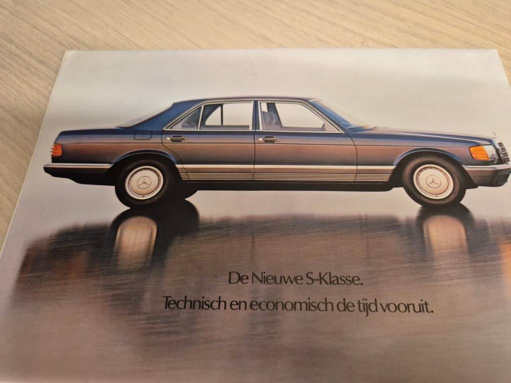 1980 introductie Nederlands Mercedes w126 S klasse folder, Ophalen of Verzenden, Zo goed als nieuw, Mercedes