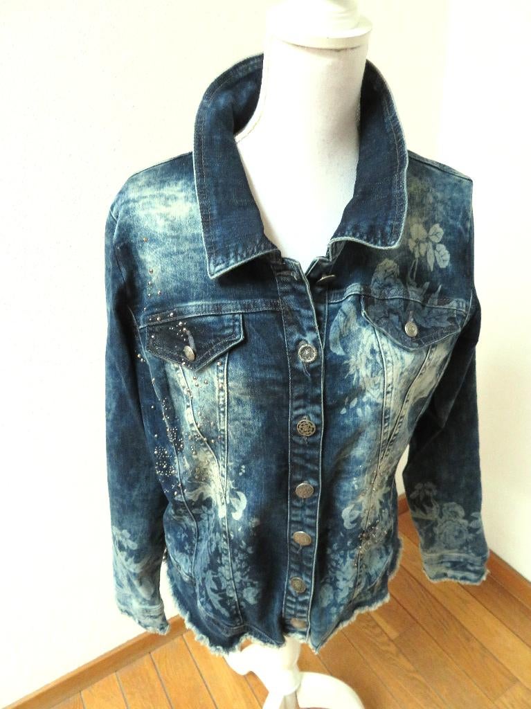 W20 TREDY apart jeans jasje blauw 40, Maat 38/40 (M), Blauw, Tredy, Ophalen of Verzenden