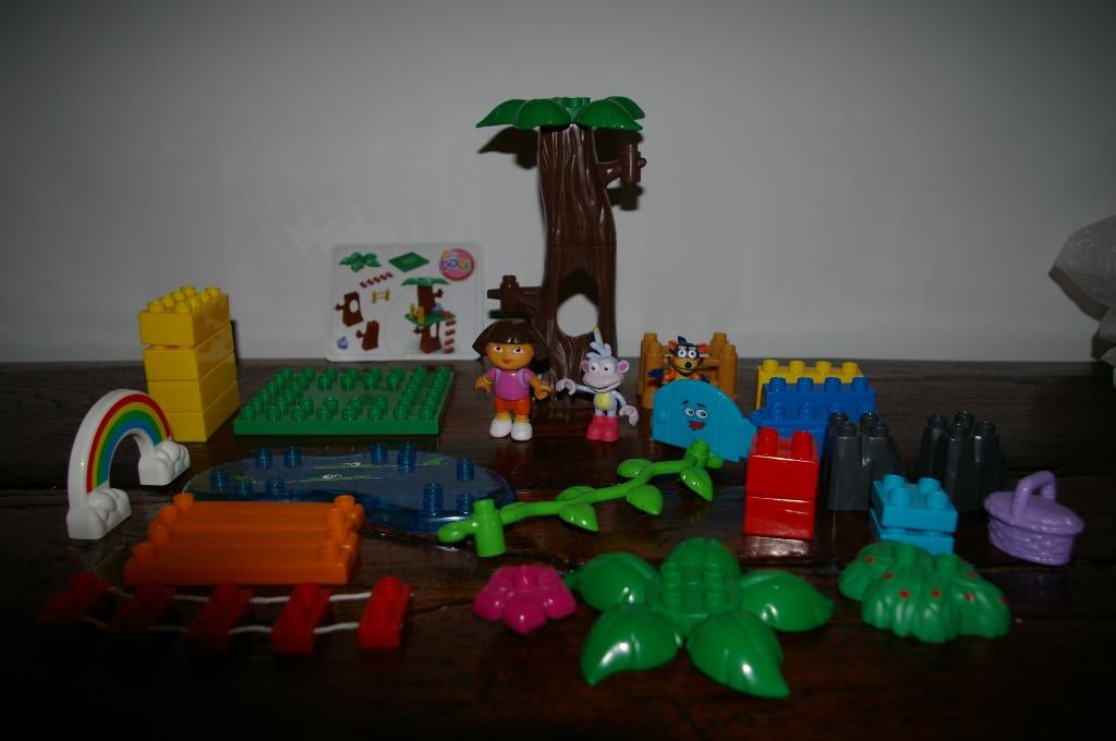 Duplo Dora explorer Rainbow Rock Adventure set, Ophalen of Verzenden, Zo goed als nieuw, Complete set, Duplo
