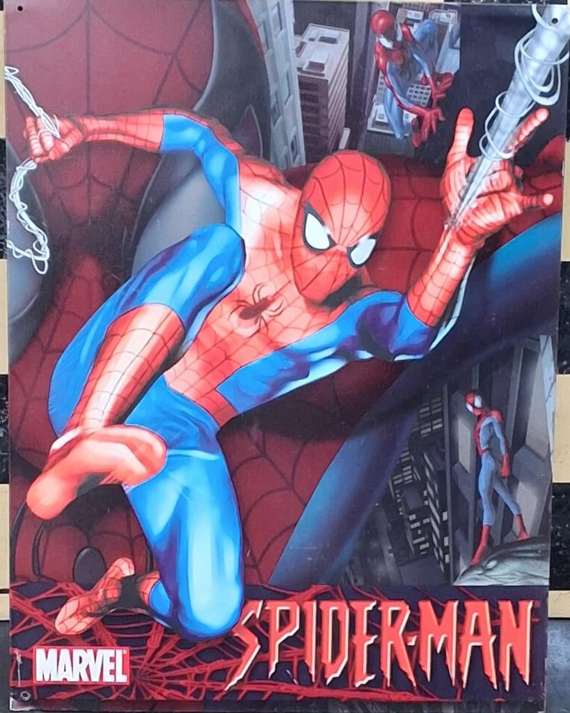 Spiderman. Wanddecoratie.  Blik. 31.5/40.5 cm., Ophalen, Zo goed als nieuw