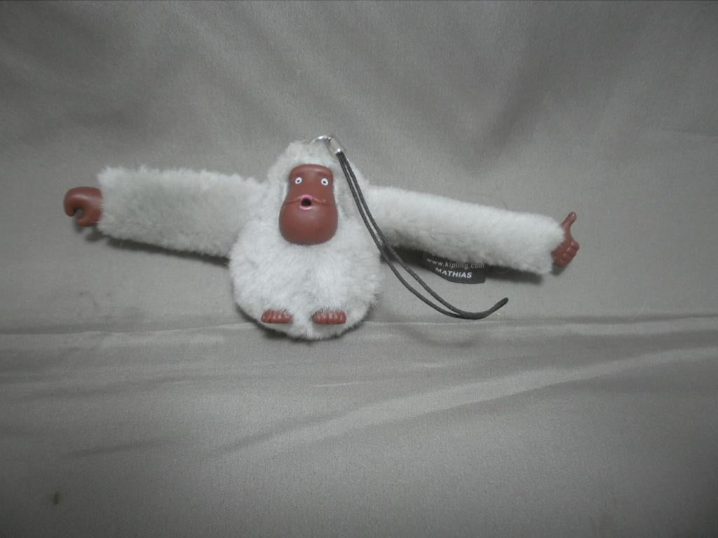 Kipling aap Mathias licht grijs bruin velours en bruin, Ophalen of Verzenden, Zo goed als nieuw, Overige typen