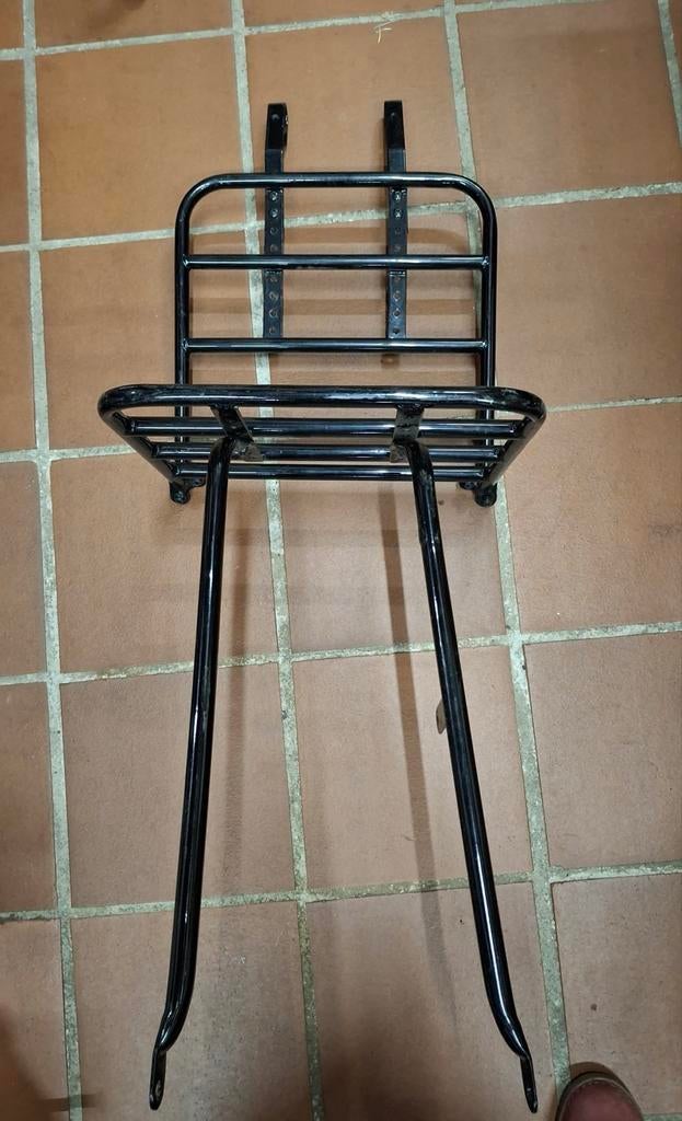 Stevige zwarte fietsvoordrager - Ideaal voor boodschappen, Ophalen, Gebruikt