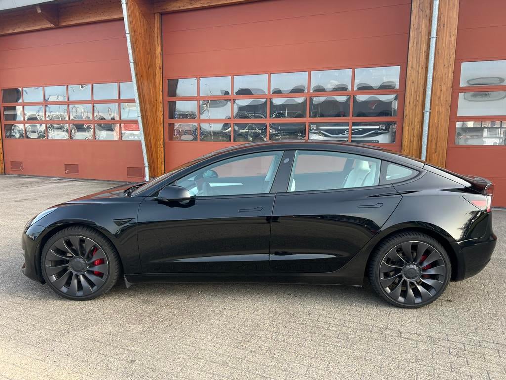 Tesla Model 3 | Performance AWD | 75 kWh 91% 2021, Auto's, Tesla, Automaat, Euro 6, Leder en Stof, Zwart