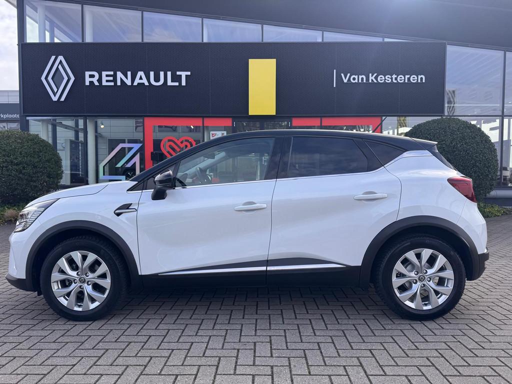 RENAULT Captur TCe 90pk GPF Intens / Camera / Navi / Complee, Gebruikt, Leder en Stof, Wit, Origineel Nederlands