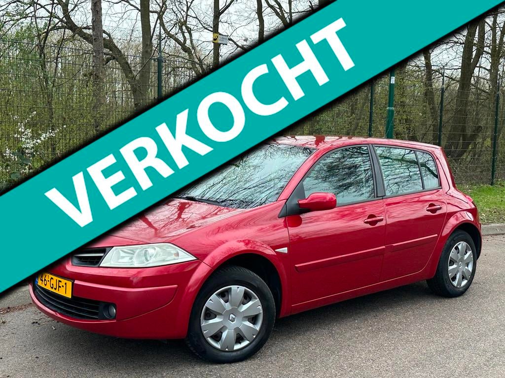 Renault Mégane 1.6-16V RIJDGOED/INRUILKOOP/AIRCO/APK 5-26, Voorwielaandrijving, Stof, Gebruikt, 4 cilinders