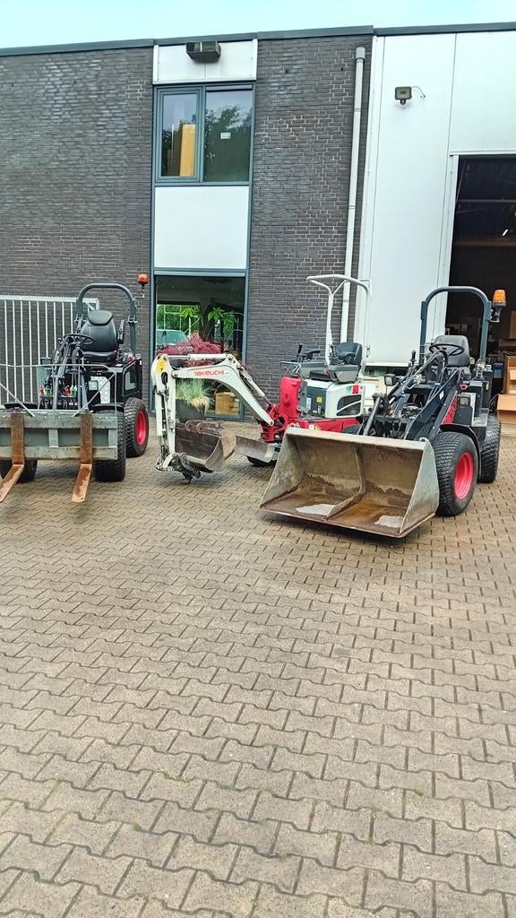 verhuur verkoop minikraan shovel knikmops takeuchi, Ophalen of Verzenden, Graafmachine