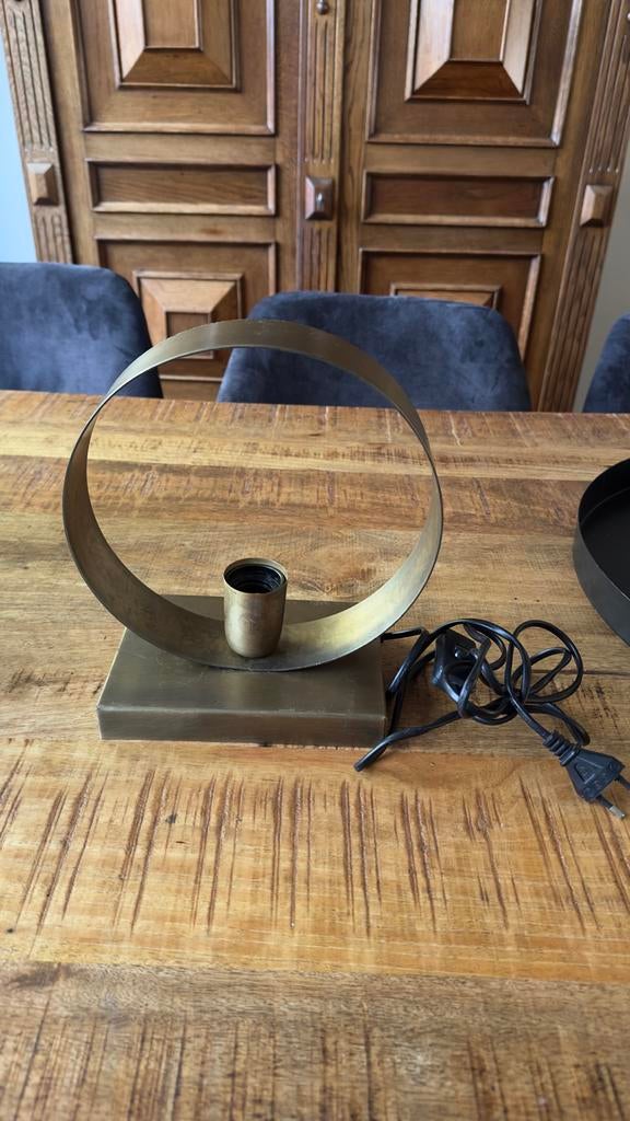 Countryfield Mooie goudkleurige tafellamp, Ophalen of Verzenden, Gebruikt, Metaal, Minder dan 50 cm