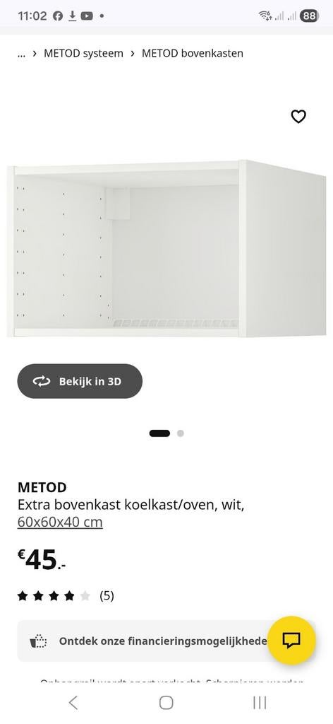 Ikea METOD bovenkast nieuw, Nieuw, Minder dan 100 cm, 25 tot 50 cm, 50 tot 100 cm