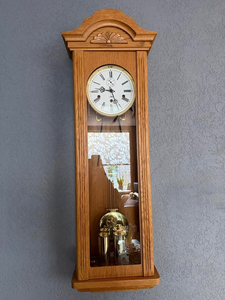 Antieke Jolema wandklok - Opwindbaar met slinger, Ophalen