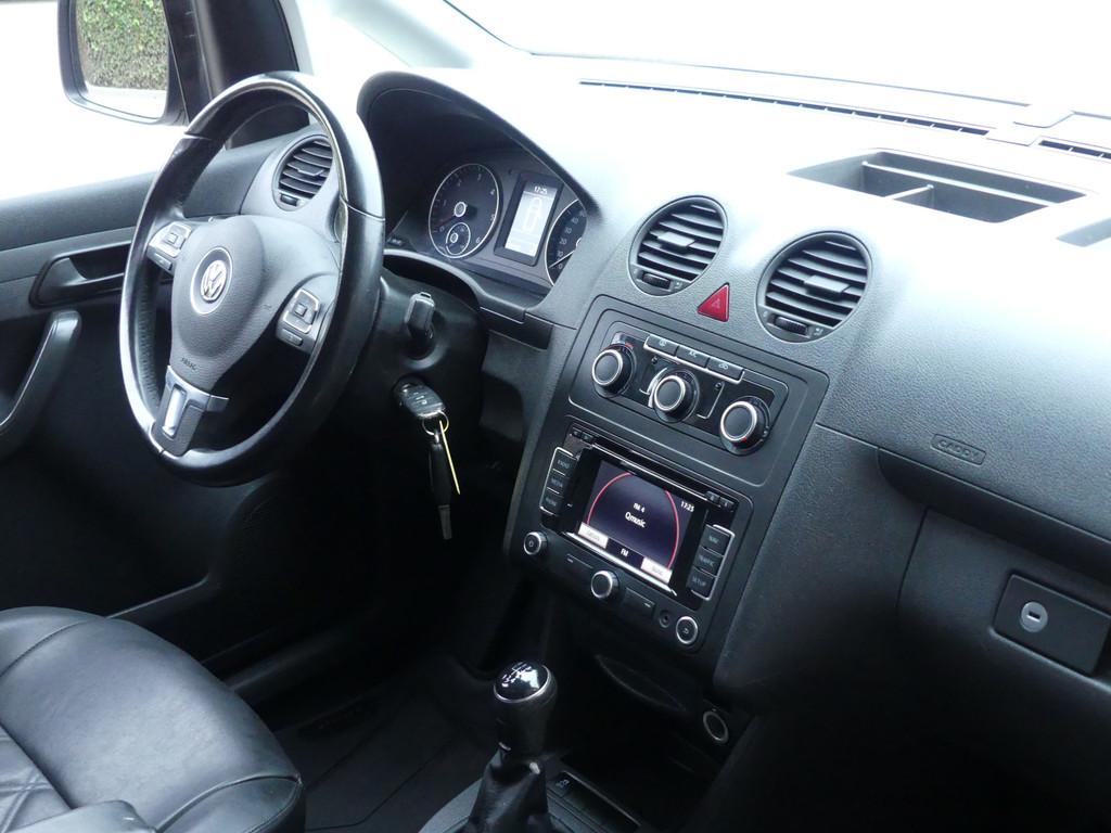 Volkswagen Caddy 1.6 TDI Maxi MARGE AUTO Airco/Leer/PDC/Trek, Voorwielaandrijving, Euro 5, 4 cilinders, Navigatiesysteem