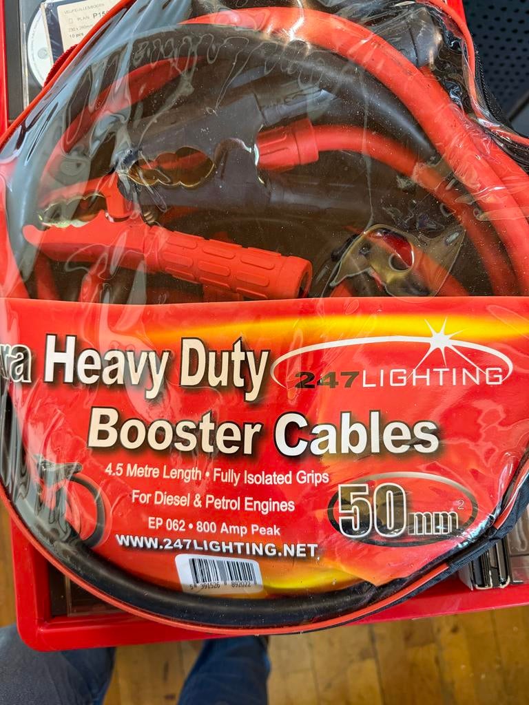 Extra dikke startkabels 12/24 volt ook truck, Auto diversen, Jumpstarters, Ophalen of Verzenden, Nieuw