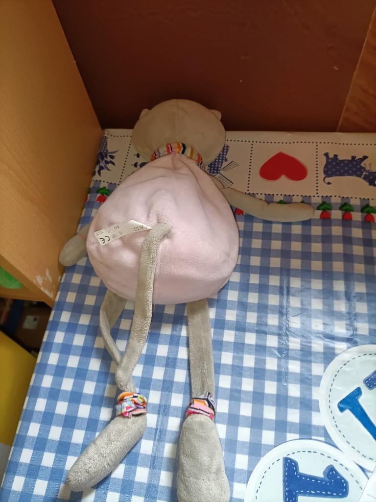 EVORA KRUIDVAT TOYS poes grijs met roze knuffel 41 cm groot, Ophalen of Verzenden, Zo goed als nieuw