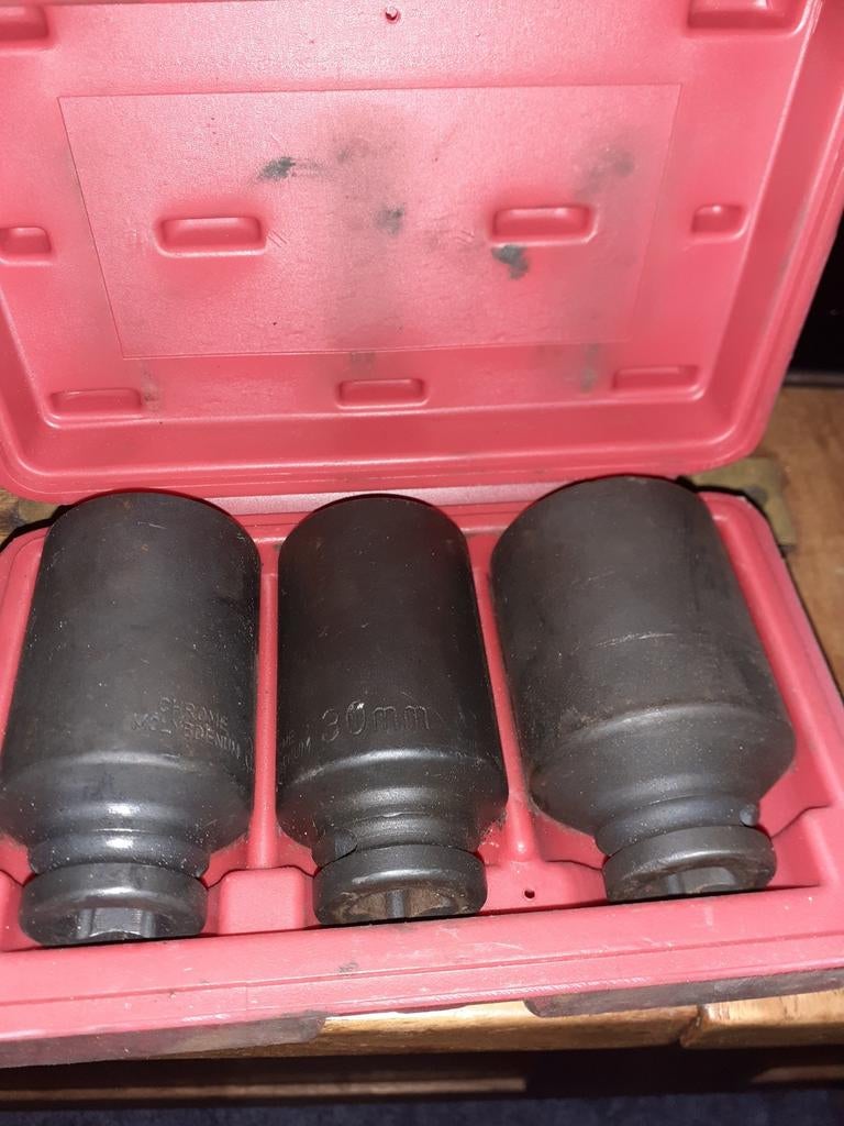 Slagdoppenset Krachtdoppenset 3-delig Chroom Molybdeen, Doe-het-zelf en Verbouw, Gereedschap | Handgereedschap, Ophalen of Verzenden