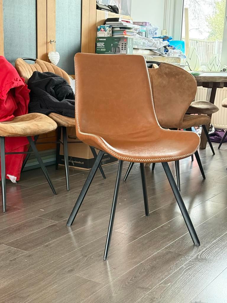 3x Eetkamerstoelen, Ophalen, Kunststof, Gebruikt, Drie