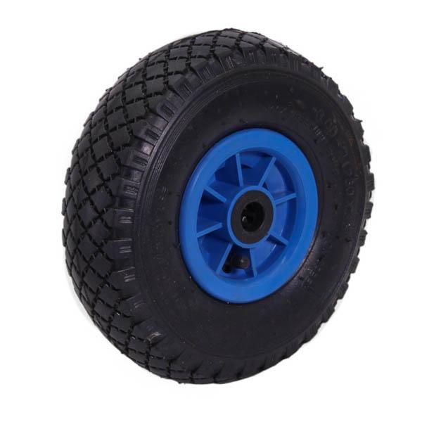 Bolderkarwiel / luchtbandwiel 3.00-4 BUDGET met blauwe velg, NB, Nieuw, Ophalen of Verzenden, NB