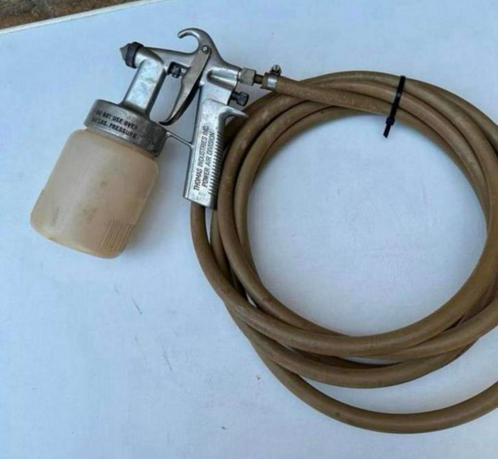 Klassieke Retro verf Spuit met slang Amerikaanse makeladij, Ophalen of Verzenden