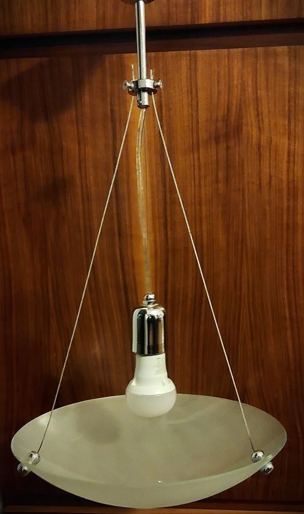 Glass hanging lamp, Ophalen of Verzenden, Zo goed als nieuw, Glas, 50 tot 75 cm