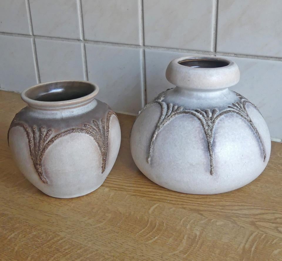 VEB Haldensleben vintage vaas vazen West-Germany fat lava, Gebruikt, Overige kleuren, Aardewerk of Porselein, Ophalen of Verzenden