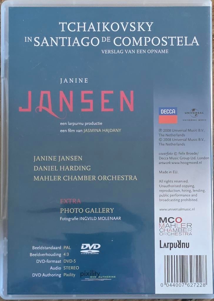 Janine Jansen - Tchaikovsky in Santiago de Compostela DVD, Met libretto, Ophalen of Verzenden, Zo goed als nieuw, Romantiek