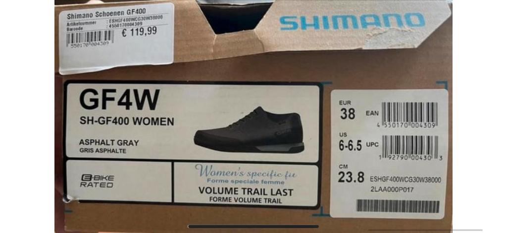 MTB Schoenen Shimano GF-400W Dames Mt 38, Ophalen of Verzenden, Zo goed als nieuw, Schoenen