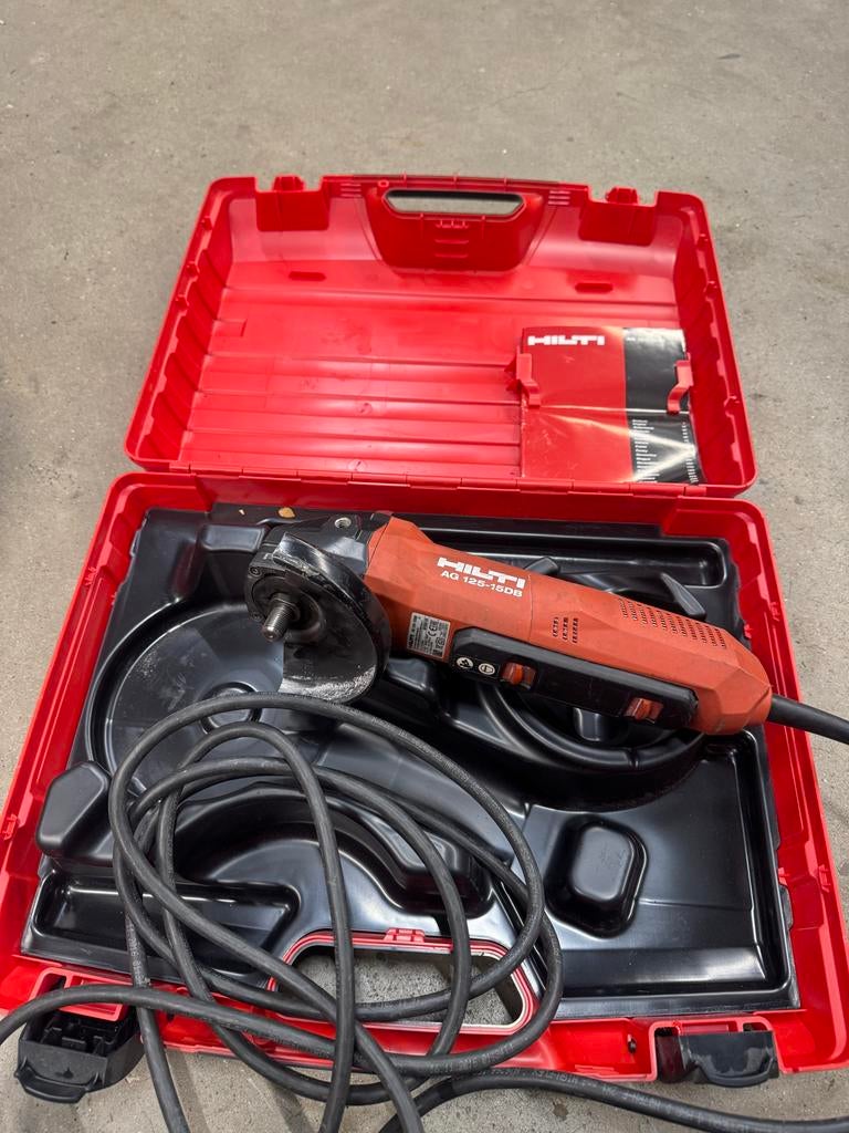 Hilti AG 125-15DB haakse slijper, Ophalen of Verzenden, Gebruikt, 1000 watt of meer, Haakse handslijpmachine