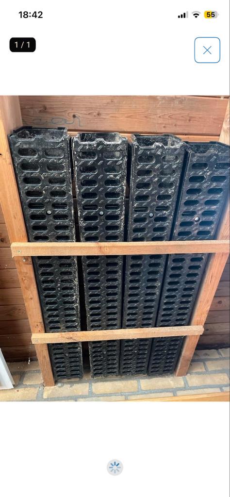 Lijn goot kunststof zwart 100cm, Tuin en Terras, Ophalen, Gebruikt